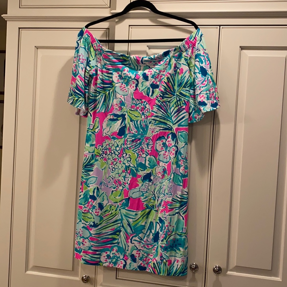Lilly Pulitzer short sleeve off the shoulder dress NWT size large